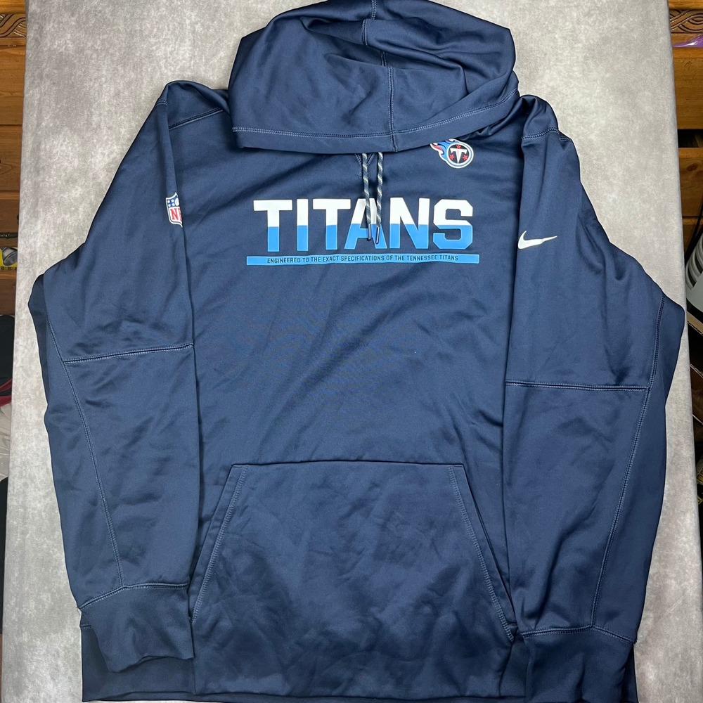 Nike Tennessee Titans NFL Therma-FIT Hoodie Mens 3XL Navy Blue Sweatshirt